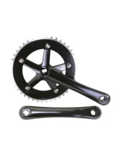 Alloy 8106 Track Crankset 44T x 170mm Black.